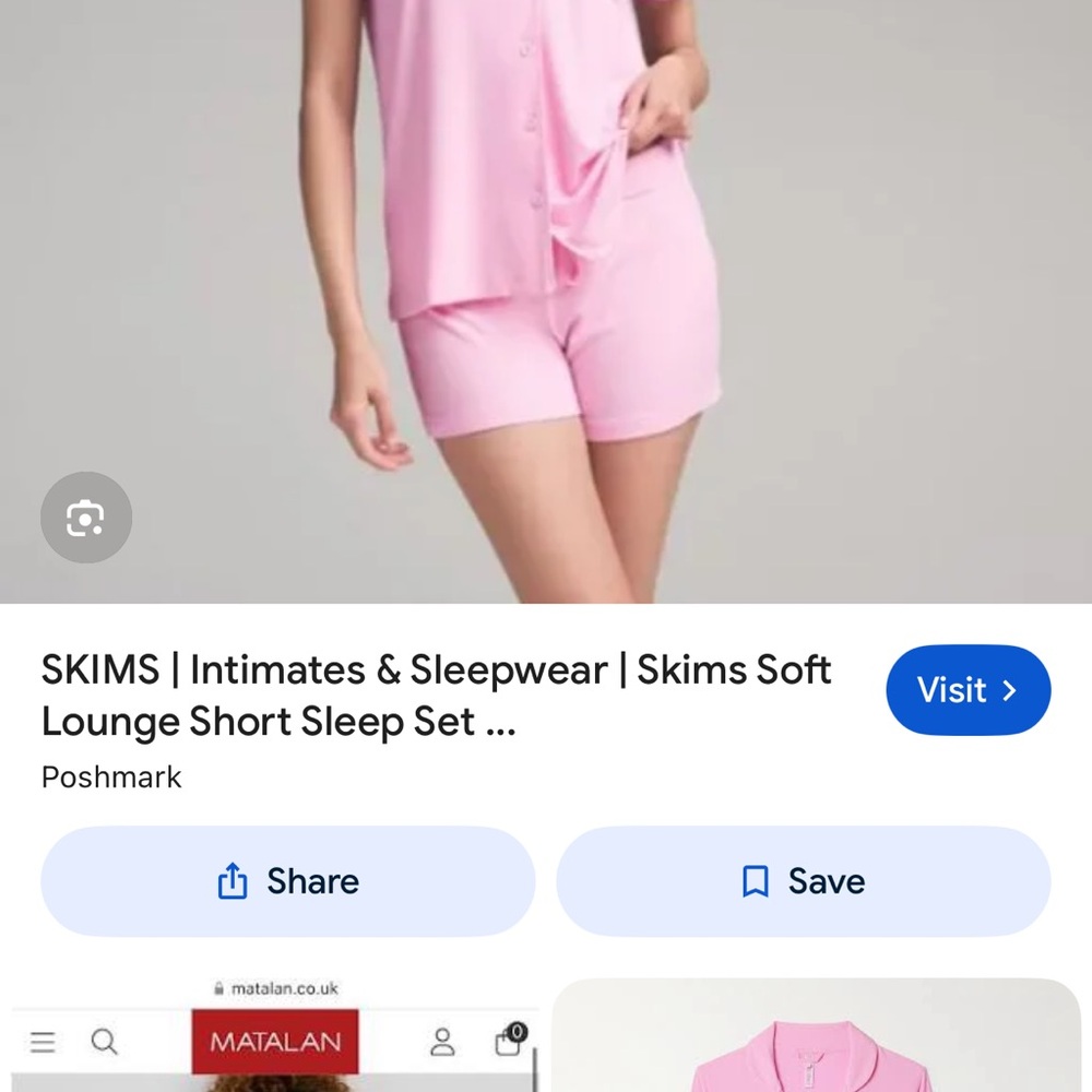 NWT SKIMS Soft Pink Sleepwear Set